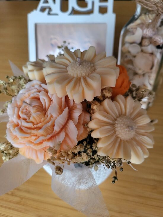 Sveču dekors bēšais