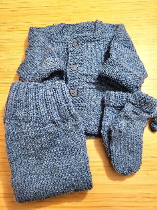 Zaļpelēks komplekts bērnam 0-3